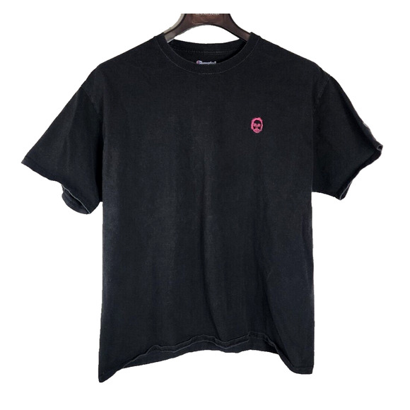Earl Sweatshirt x Champion T Shirt Mens Large Black Pink Short Sleeve Rap Tee - Picture 1 of 4
